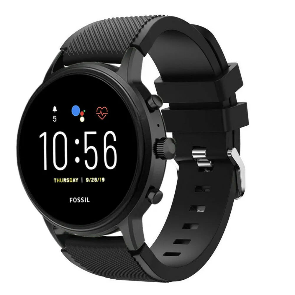 Bracelet silicone Fossil Gen 4 Explorist HR (noir)