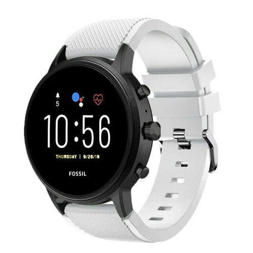 Correa silicona Fossil Gen 4 Explorist HR (blanco)