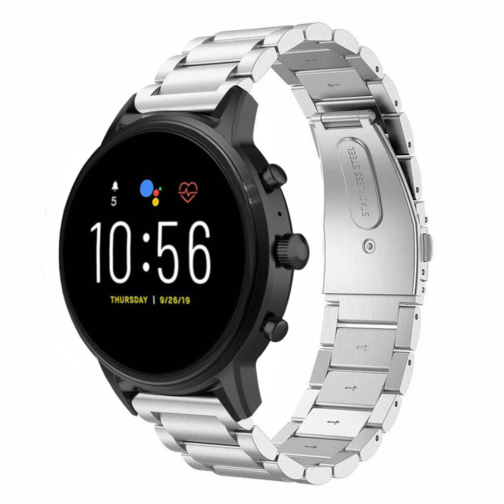 Correa acero Fossil Gen 4 Explorist HR (plateado)