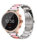 Correa acero Fossil Gen 5e - 42mm (plateado/rosa)