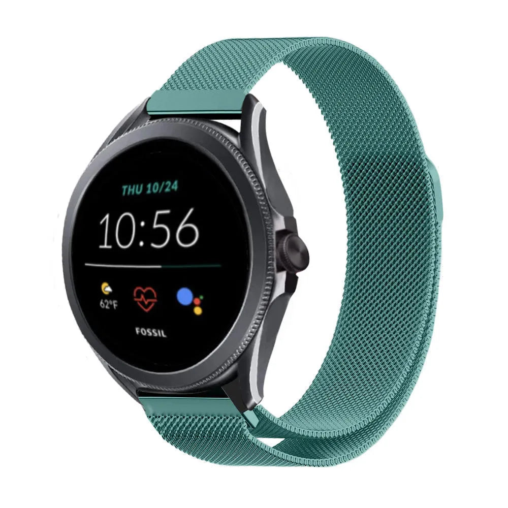fossil-gen-5e-44mm-milanese-band-groen