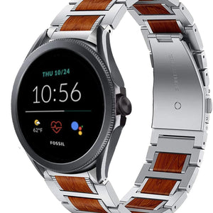 fossil-gen-5e-44mm-stalen-houten-band-zilver