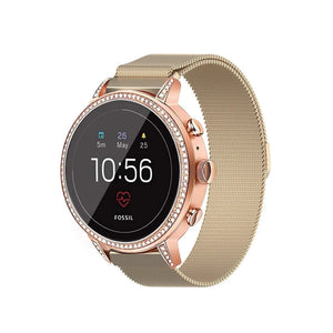Fossil Gen 4 Venture (HR) Milanese band (champagne goud)