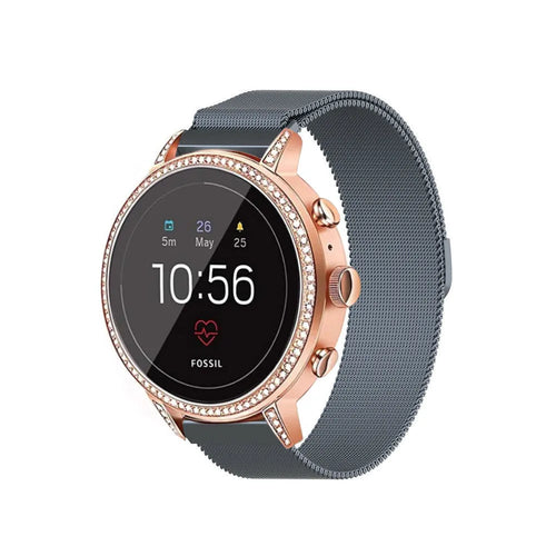 Fossil Gen 4 Venture (HR) Milanese band (grijs)