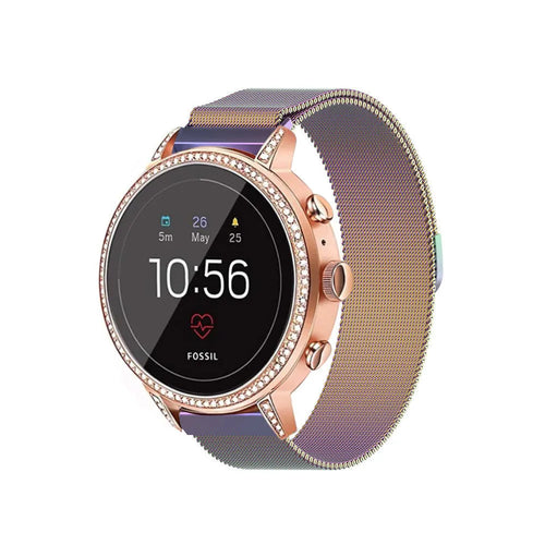 Correa milanesa Fossil Gen 4 Venture HR (arcoiris)