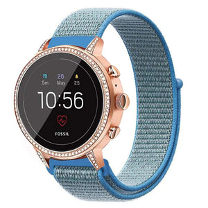 Bracelet nylon Fossil Gen 4 Venture HR (bleu)