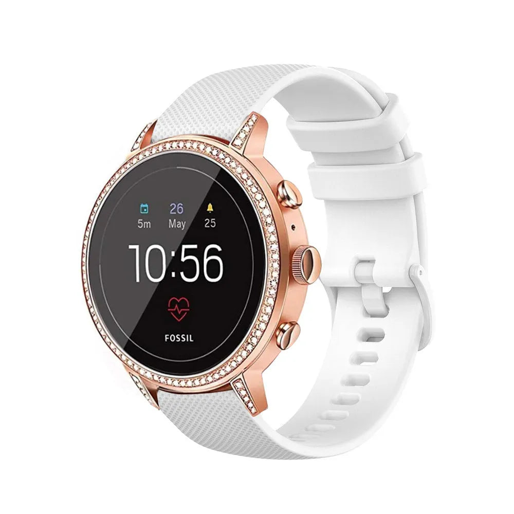 Fossil Gen 4 Venture (HR) siliconen bandje (wit)