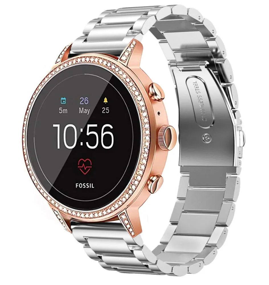 Bracelet acier Fossil Gen 4 Venture HR (argent)