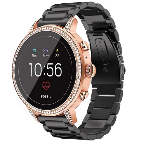 Fossil Gen 4 Venture (HR) Stahlarmband (Schwarz)
