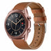 Bracelet cuir Samsung Galaxy Watch 3 41mm (serré marron)