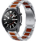 Samsung Galaxy Watch 3 45mm houten/stalen band (zilver)