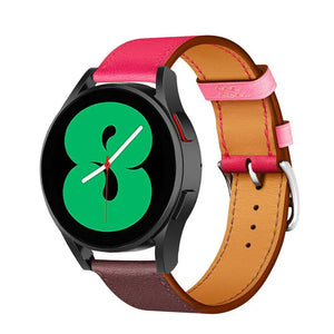Leather Strap 'Duo', on a watch, 3/4 front view