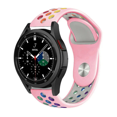 Silicone Sport Strap, on a watch, 3/4 front view