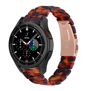 Metal Resin Strap, lava, on a watch, 3/4 front view