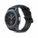 Samsung Galaxy Watch 46mm siliconen/leren bandje (zwart)