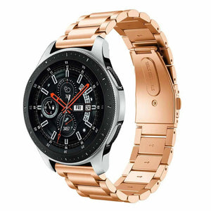 Steel Strap, rose gold, on a watch, 3/4 front view