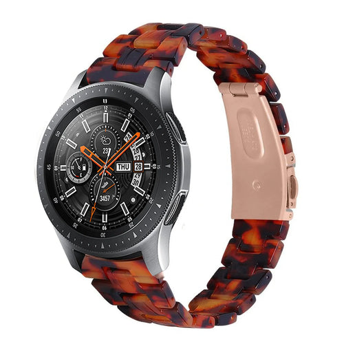 Metal Resin Strap, lava, on a watch, 3/4 front view