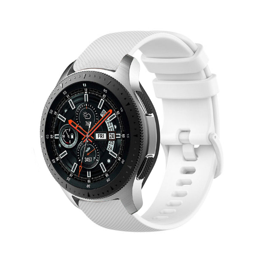 Bracelet silicone Premium Samsung Galaxy Watch 46mm (blanc)