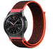 Samsung Galaxy Watch 45mm / 46mm nylon band (zwart/oranje)
