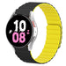 Samsung Galaxy Watch 5 44mm magnetisch siliconen bandje perfect fit (zwart/geel)