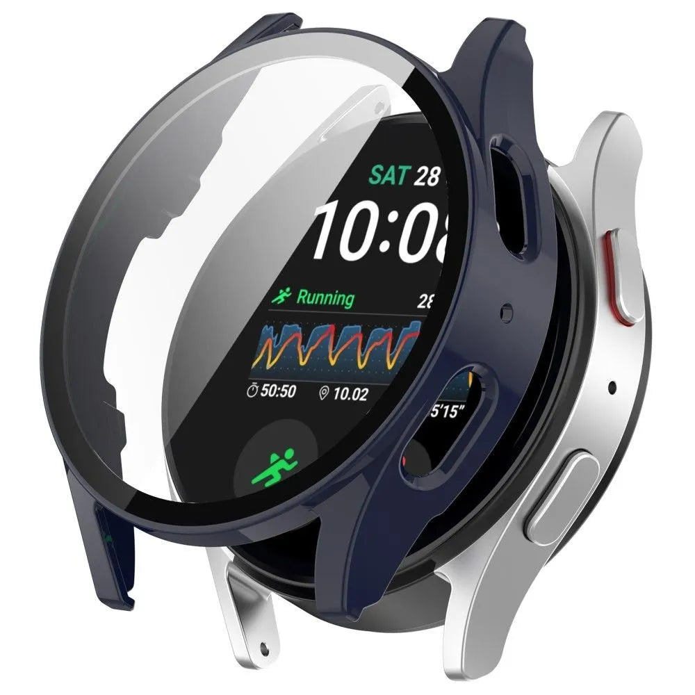 Samsung Galaxy Watch 7 44mm hard case met glas (donkerblauw)