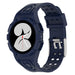 Samsung Galaxy Watch 4 44mm Silikonarmband mit Rahmen (Dunkelblau)