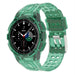 Samsung Galaxy Watch 4 Classic 46mm Silikonarmband mit Rahmen (Transparent Grün)