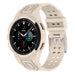 Samsung Galaxy Watch 4 Classic 46mm Silikonarmband mit Rahmen (Elfenbein Weiß)
