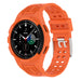 Samsung Galaxy Watch 4 Classic 46mm Silikonarmband mit Rahmen (Orange)
