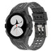 Samsung Galaxy Watch 4 40mm Silikonarmband mit integrierter Hülle (Transparent Schwarz)