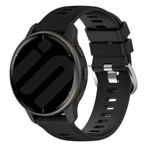 Garmin Vivoactive 6 Silikonarmband (Schwarz)