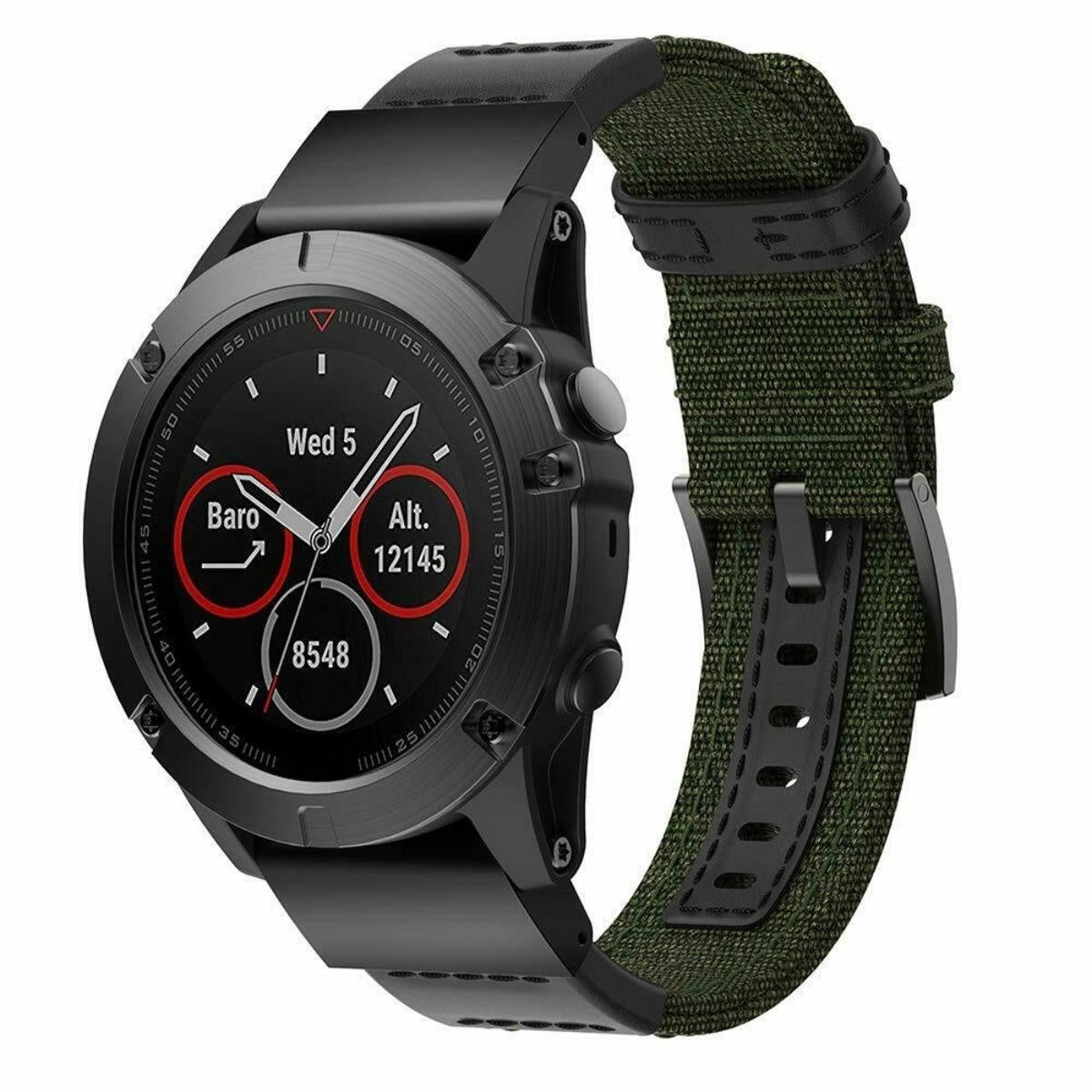 Bracelet nylon híbrida Garmin Fenix 7 (vert militaire)