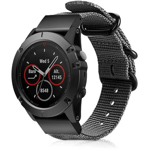 Garmin Fenix 5s/6s Nylon Strap with Buckle (Grey)