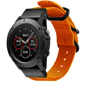 Garmin Forerunner 970 nylon gesp band (oranje)