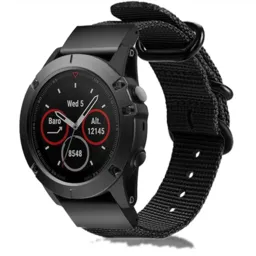 Garmin Instinct 3 - 45mm Nylon Schnallenarmband (Schwarz)