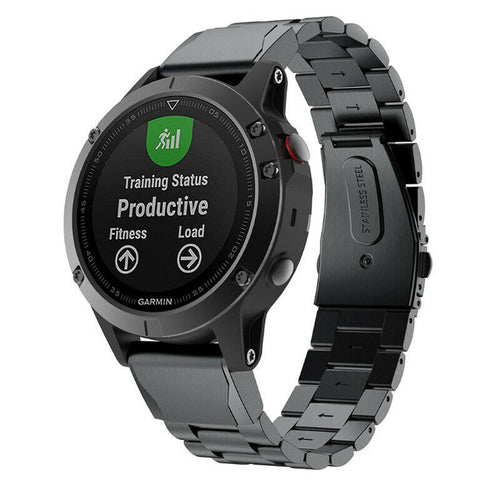 Garmin MARQ stalen band (zwart)
