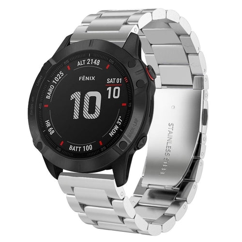 Bracelet acier Garmin Tactix 8 - 51mm (argent)