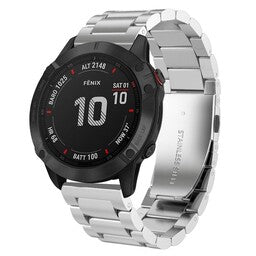 Bracelet acier Garmin Instinct 3 - 50mm (argent)