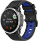 Correa silicona Garmin Fenix 5x/6x (negro/azul)