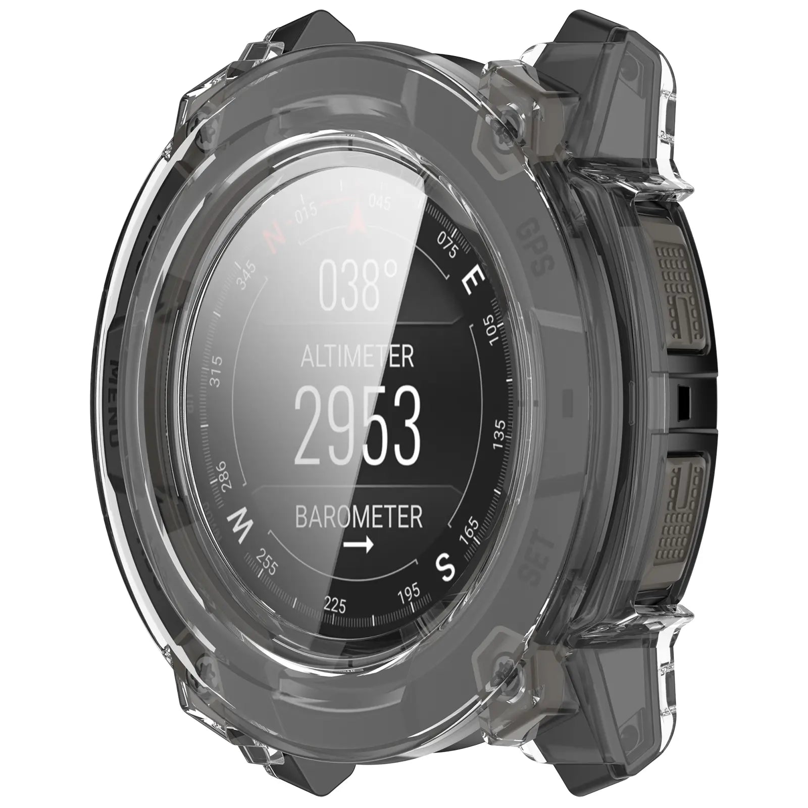 Garmin Instinct 3 - 45mm hard case met glas (transparant)