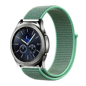 Nylon Strap, mint, on a watch, 3/4 front view