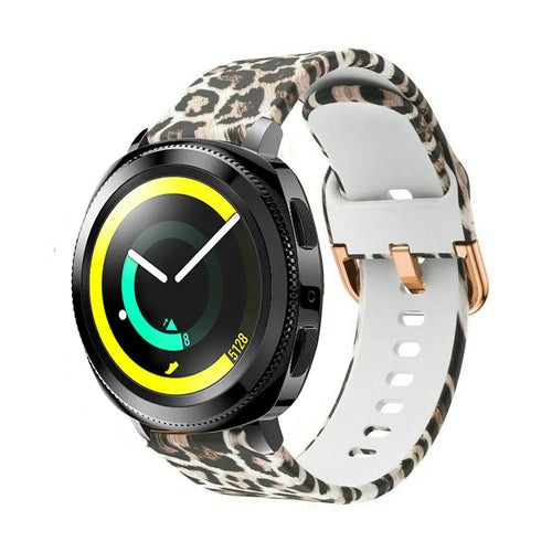 Print Silicone Strap, on a watch, 3/4 front view