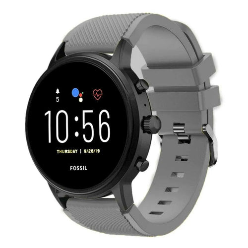 Fossil Gen 4 Explorist (HR) siliconen bandje (grijs)
