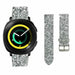 Samsung Gear Sport leren glitter bandje (zilver)