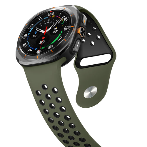 Bracelet sport Samsung Galaxy Watch Ultra (vert militaire/noir)