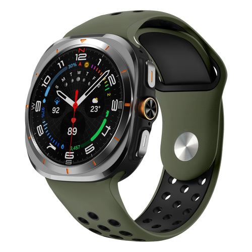Bracelet sport Samsung Galaxy Watch Ultra (vert militaire/noir)