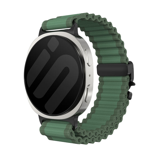 Correa nylon Outdoor con hebilla-P Samsung Galaxy Watch 8 Classic (verde/negro)