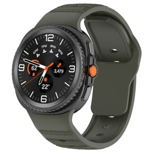 Samsung Galaxy Watch 8 Classic Outdoor Silikonarmband (Dunkel Grün)