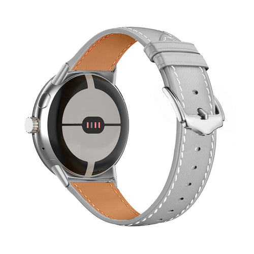 Google Pixel Watch 4 - 45mm Modern Leather Strap (Grey)