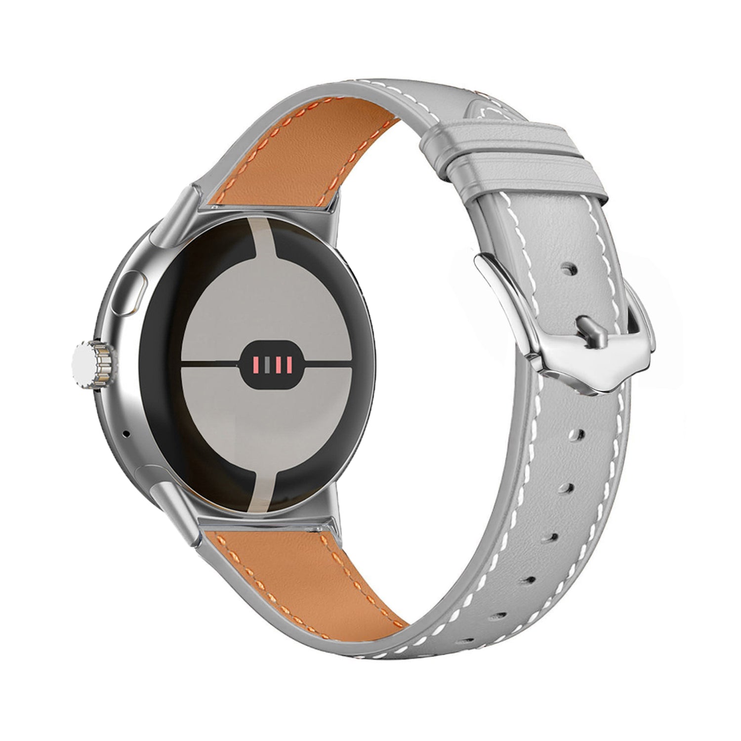 Google Pixel Watch 4 - 45mm Modern Leather Strap (Grey)
